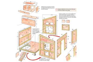 Hønsehus byg selv tegning Byg selv hønsehus tegning